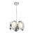 Kuzco Cleo 16" LED Chandelier, Chrome/Opal Glass/Steel Shade - CH77916-CH-OP-UNV