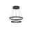 Kuzco Cerchio 24" LED Chandelier, Black - CH87224-BK-UNV-010