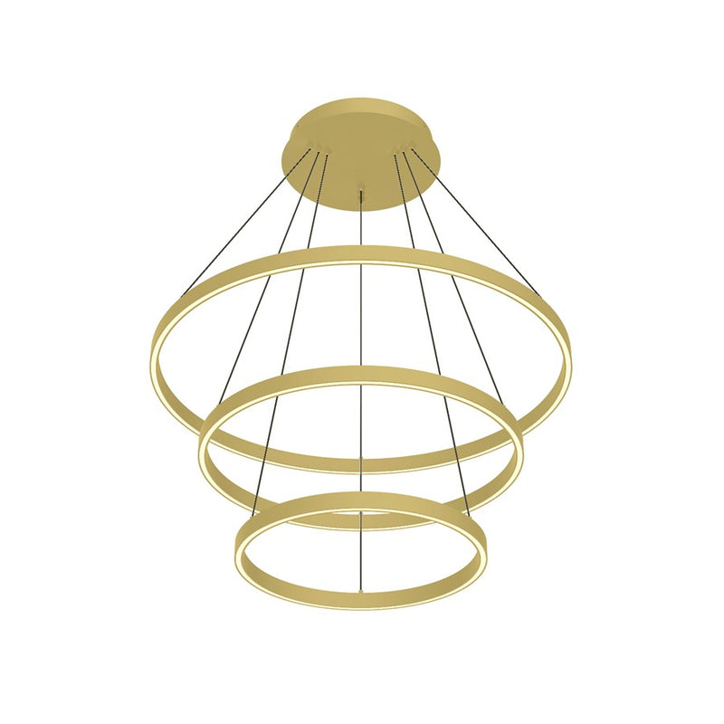 Kuzco Cerchio 32" LED Chandelier, 188W, Brushed Gold - CH87932-BG-UNV-010
