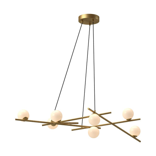 Kuzco Amara 54" LED Chandelier, Gold/Glossy Opal Glass - CH89854-BG-GO-UNV