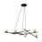 Kuzco Amara 54" LED Chandelier, Black/Glossy Opal Glass - CH89854-BK-GO-UNV