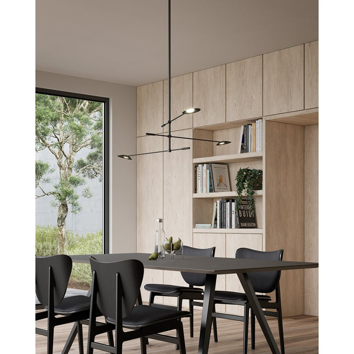 Kuzco Rotaire 32" LED Chandelier, Black