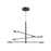 Kuzco Rotaire 36" LED Chandelier, Black/Cast Aluminum Shade - CH90136-BK-UNV