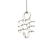 Kuzco Synergy 23in LED Chandelier | Contemporary Antique Silver Aluminum and Frosted Acrylic | Living Room & Dining Room | 8500lm | Model CH93934-AS