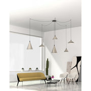 Kuzco Marquee Multi Pendant Canopy System | Black Metal Ceiling Mount | Kitchen Island & Linear Arrangements | 1.75in H x 16in Dia | Model CNM13AC-BK