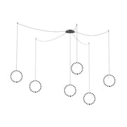 Kuzco Marquee Multi Pendant Canopy System | Graphite Metal | Kitchen Island & Dining Room | 16in Dia x 1.75in H | Model CNM13AC-GH