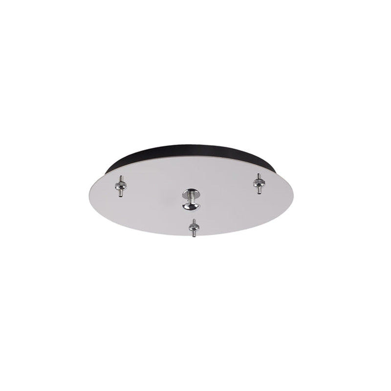 Kuzco Canopy 03 11in LED Canopy | Chrome Metal | Track Lighting Junction Box | 11 x 1 in | Model CNP03AC-CH
