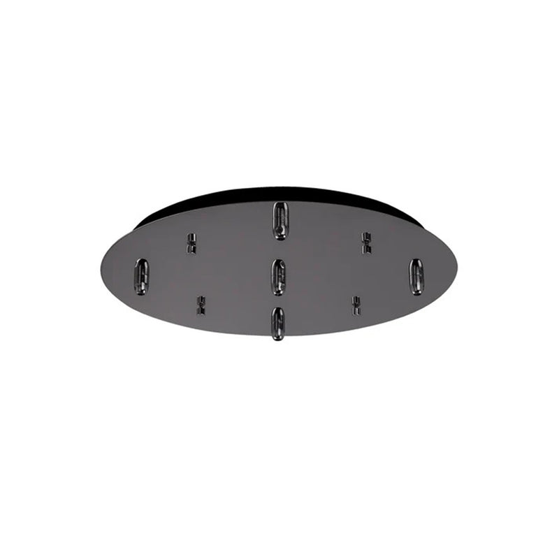 Kuzco Canopy 05 13.75in LED Canopy | Black Chrome Steel | Track Lighting Power Feed | 1 H x 13.75 Dia in | Model CNP05AC-BC