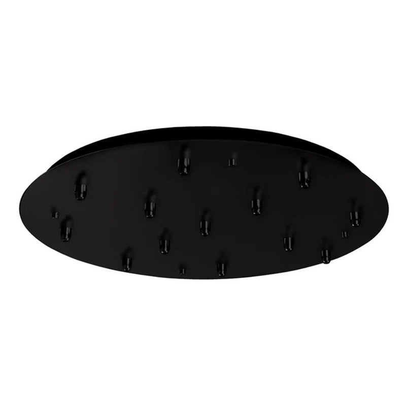 Kuzco Canopy 13 24in Round LED Canopy | Black Track Lighting | Dry Location Ceiling Mount | 23.62 Dia x 1 in | Model CNP13AC-BK