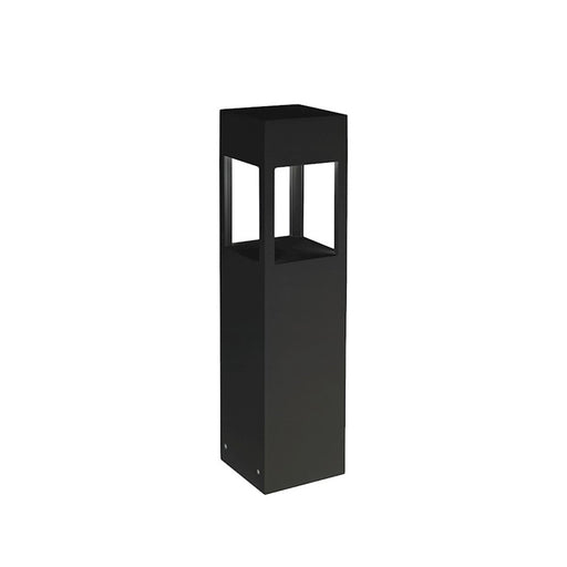 Kuzco Sonoma 24in 1-Light LED Exterior Bollard | Architectural Black Aluminum and Clear Glass | Pathway & Garden | Model EB3024-BK-UNV