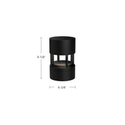 Kuzco Novato 10in LED Exterior Bollard | Black Cast Aluminum Walkway Light | Garden & Pathway Illumination | 2500lm 3000K 24W | Model EB40910-BK-UNV