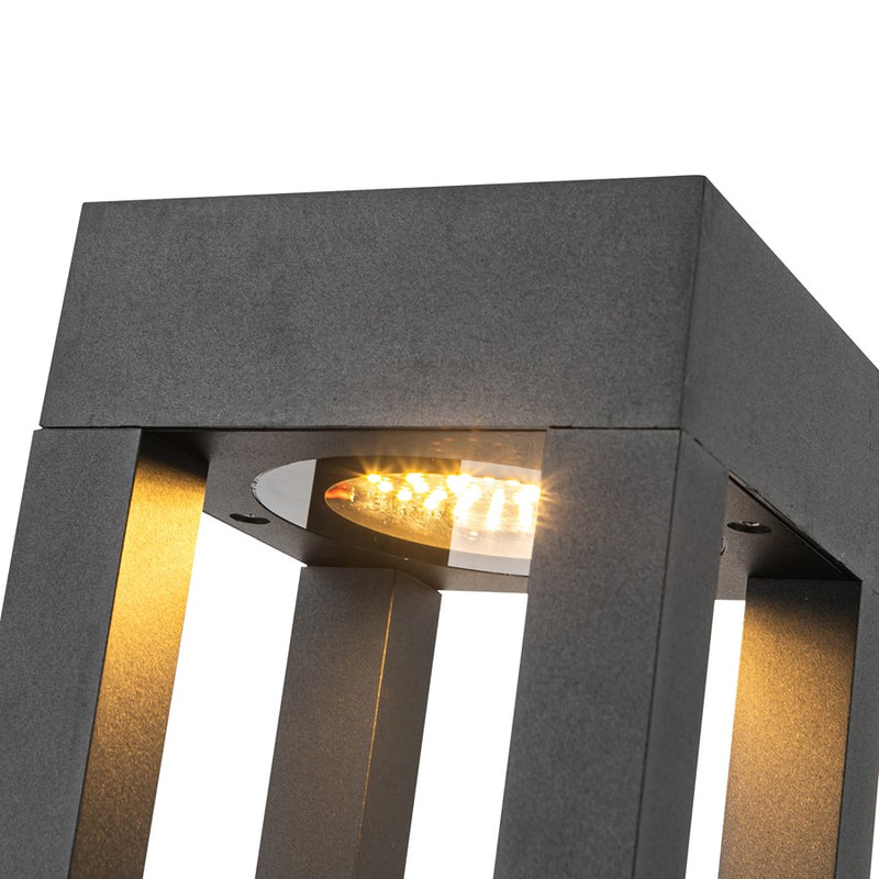 Kuzco Napa 36" LED Exterior Bollard, Black/Clear High Impact