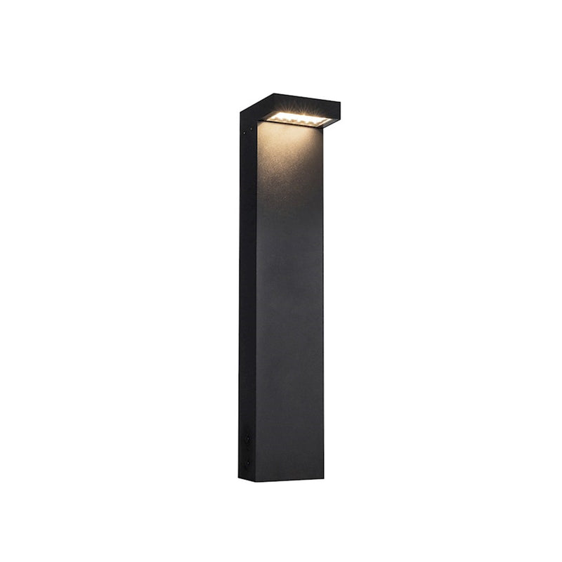 Kuzco Evans 24in LED Outdoor Bollard | Black Cast Aluminum and Clear Acrylic TIR | Pathway & Garden | 2040lm 3000K 90CRI Wet | Model EB45624-BK-UNV