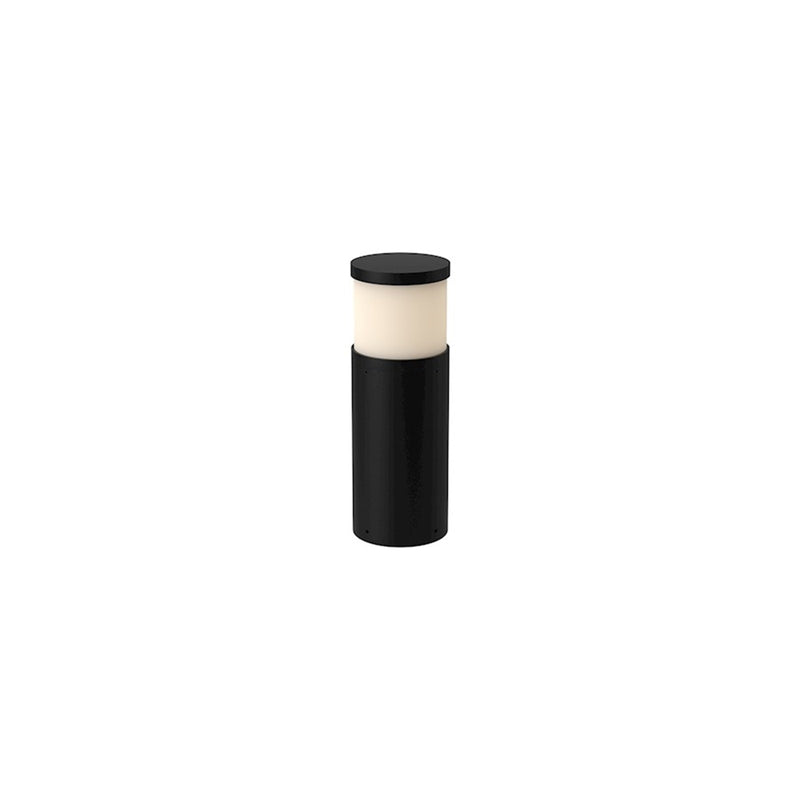 Kuzco Chadworth 18in LED Exterior Bollard | Modern Black Aluminum and Frosted PC | Landscape & Pathway | 2500lm 3000K | Model EB46418-BK-UNV