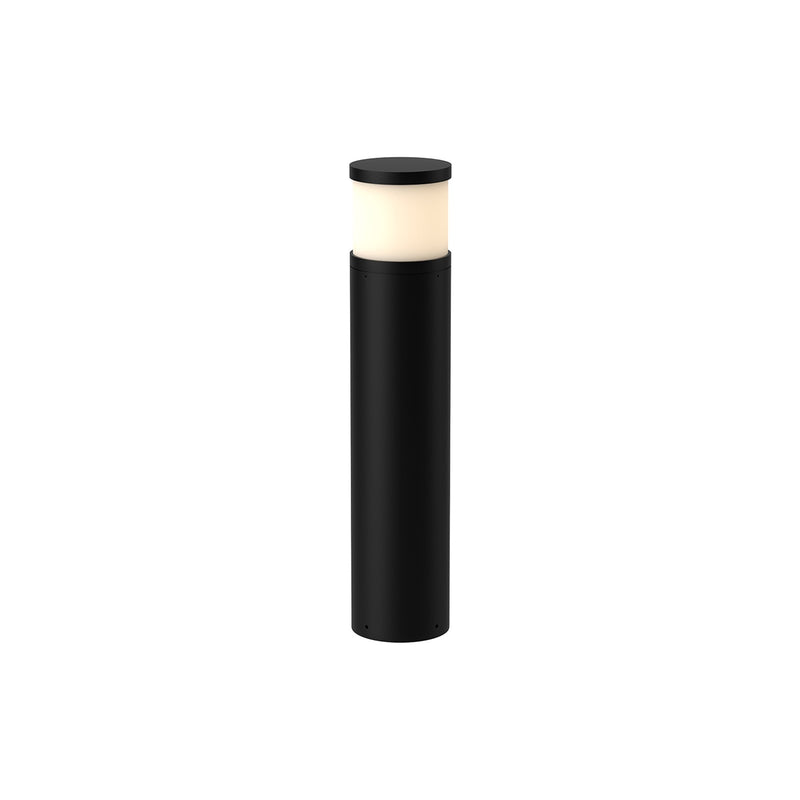 Kuzco Chadworth 30in LED Exterior Bollard | Black Aluminum and Frosted PC Diffuser | Pathway & Driveway Landscape Light | Model EB46430-BK-UNV