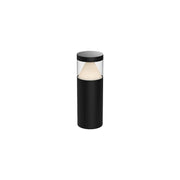 Kuzco Hanover 18in LED Exterior Bollard | Modern Black Aluminum and Frosted/Clear PC | Landscape & Pathway | 2500lm 3000K | Model EB49718-BK-UNV