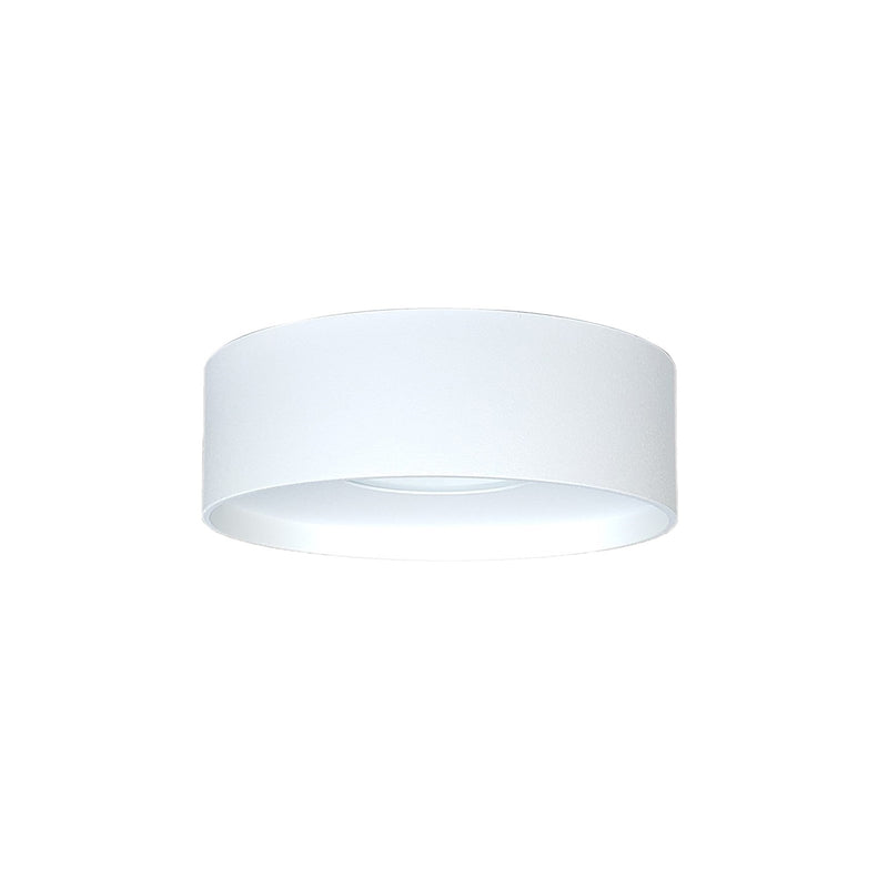Kuzco Trenton 5in 1-Light LED Exterior Ceiling Mount | Modern White Aluminum and Frosted Glass | Covered Patio & Entryway Ceiling | Model EC18705-WH