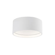 Kuzco Trenton 5in 1-Light LED Exterior Ceiling Mount | Modern White Aluminum and Frosted Glass | Covered Patio & Entryway Ceiling | Model EC18705-WH