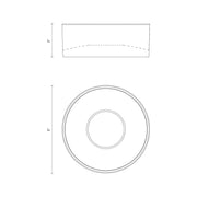 Kuzco Trenton 5in 1-Light LED Exterior Ceiling Mount | Modern White Aluminum and Frosted Glass | Covered Patio & Entryway Ceiling | Model EC18705-WH