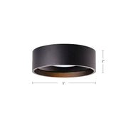 Kuzco Trenton 5in 1-Light LED Exterior Ceiling Mount | Modern White Aluminum and Frosted Glass | Covered Patio & Entryway Ceiling | Model EC18705-WH