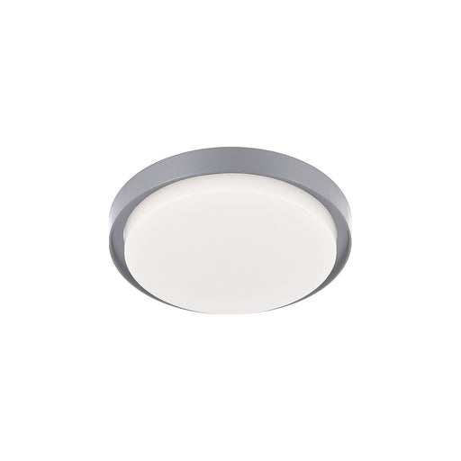 Kuzco Bailey 8.75in LED Ceiling Mount | Gray Cast Aluminum and Frosted PC Diffuser | Exterior & Wet Location | 1600lm 3000K 90CRI | Model EC44509-GY