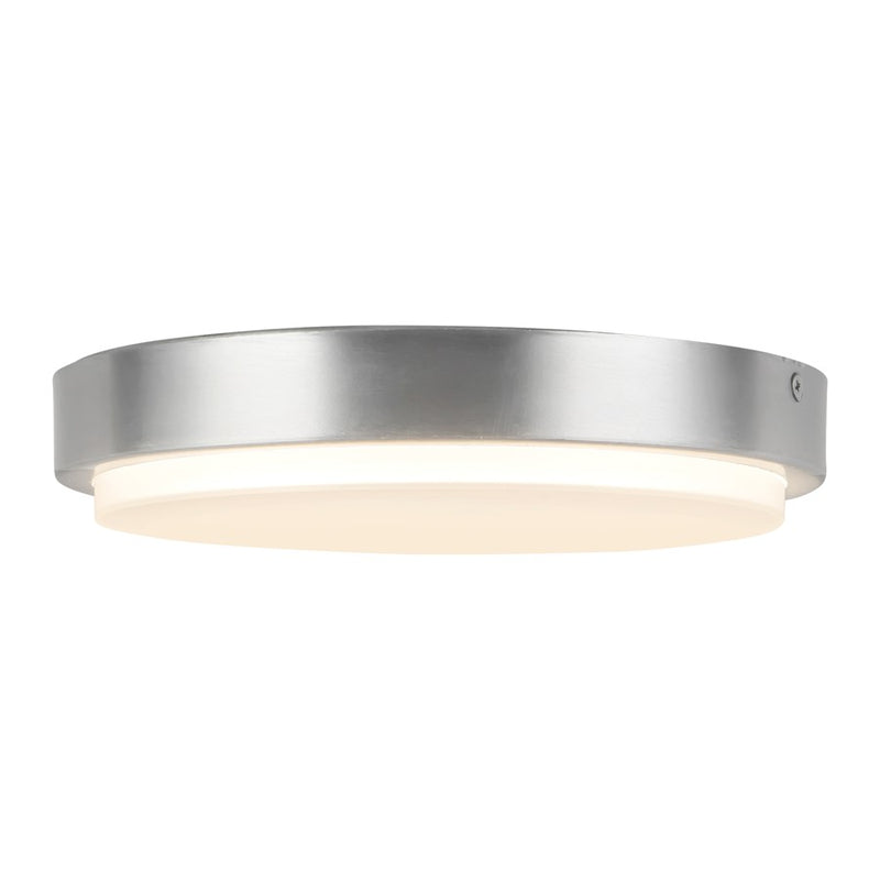 Kuzco Bailey 9" Slvr Dim LED Outdoor Ceiling, Brushed Nickel - EC47409-BN-5CCT