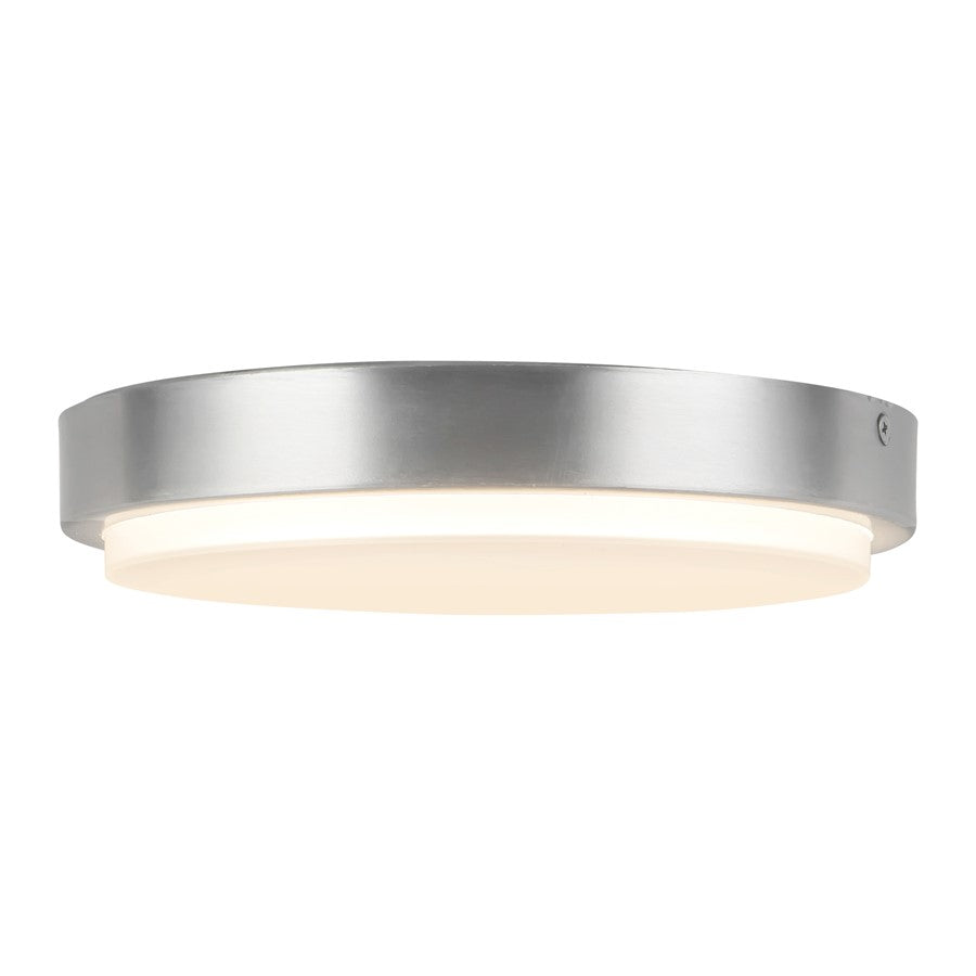 Kuzco Bailey 9" Slvr Dim LED Outdoor Ceiling, Brushed Nickel - EC47409-BN-5CCT