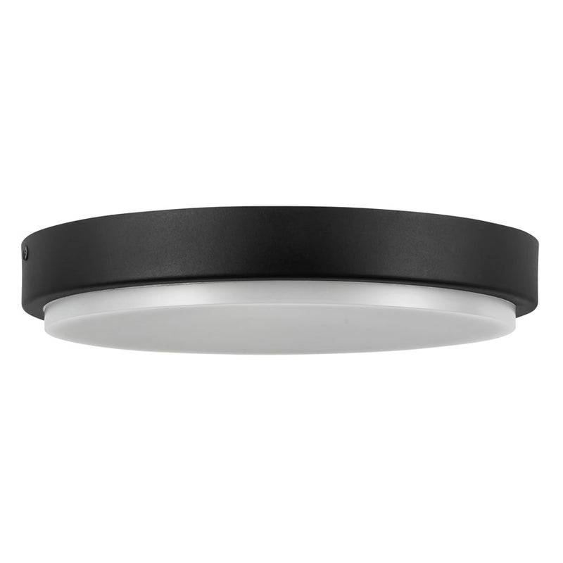 Kuzco Bailey 11" Black Dimmable LED Outdoor Ceiling Lt, Black