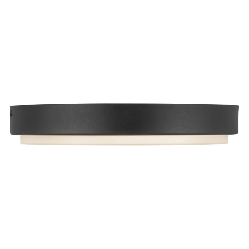 Kuzco Bailey 11" Black Dimmable LED Outdoor Ceiling Lt, Black