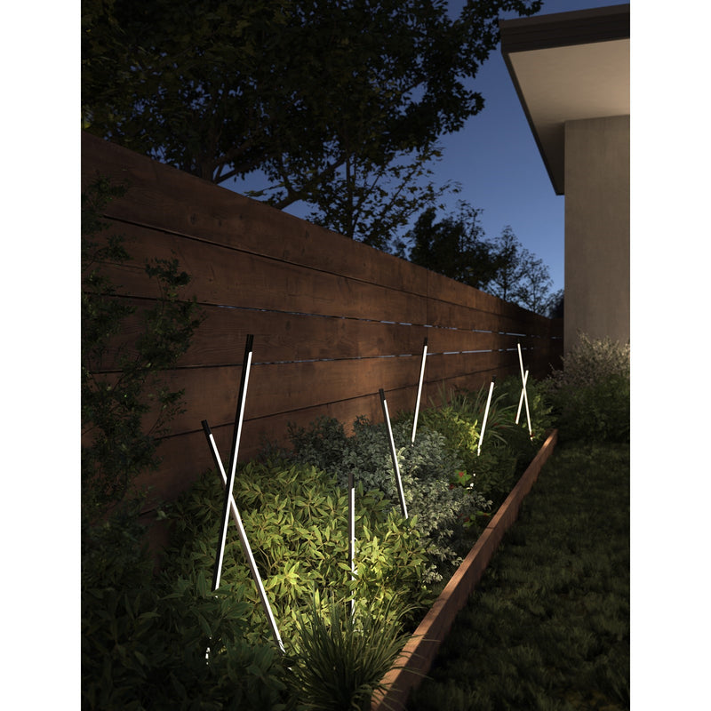 Kuzco Dorian 26in LED Landscape Light | Black Aluminum with Frosted PC Diffuser | Garden & Pathway Accent | 425lm 3000K 90CRI | Model EG26724-BK