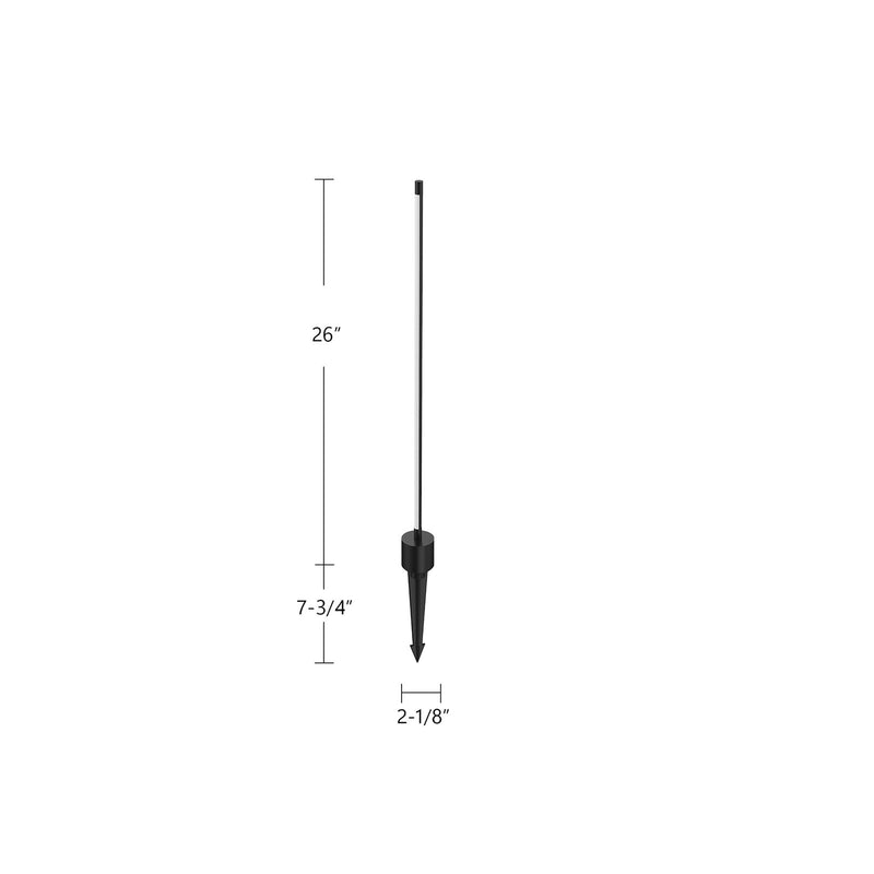 Kuzco Dorian 26in LED Landscape Light | Black Aluminum with Frosted PC Diffuser | Garden & Pathway Accent | 425lm 3000K 90CRI | Model EG26724-BK