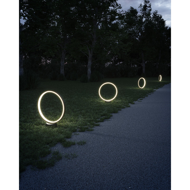 Kuzco Parc LED Exterior Low Voltage Landscape Light | Black and Frosted PC Diffuser | Pathway & Garden Accent | Model EG64810-BK