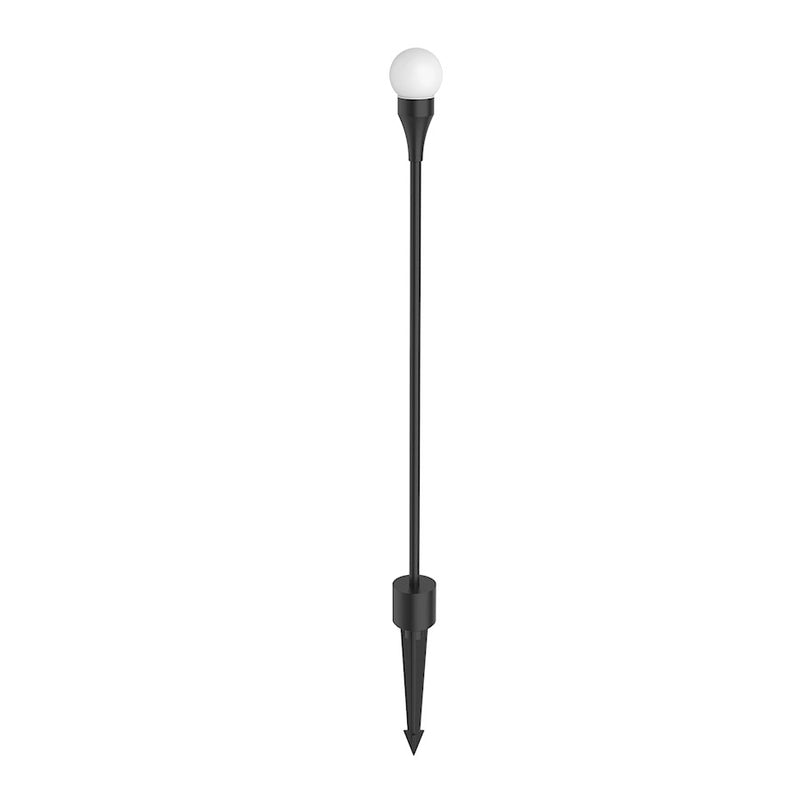 Kuzco Brixton 28in 1-Light Landscape Light | Black Aluminum and Frosted Acrylic | Garden & Walkway Pathway Lighting | Model EG96428-BK