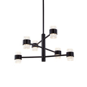 Kuzco Copenhagen 24in 36W LED Exterior Pendant | Black Clear Molded Glass | Covered Patios & Entryways | 11.75 x 24 in | Model EP48224-BK