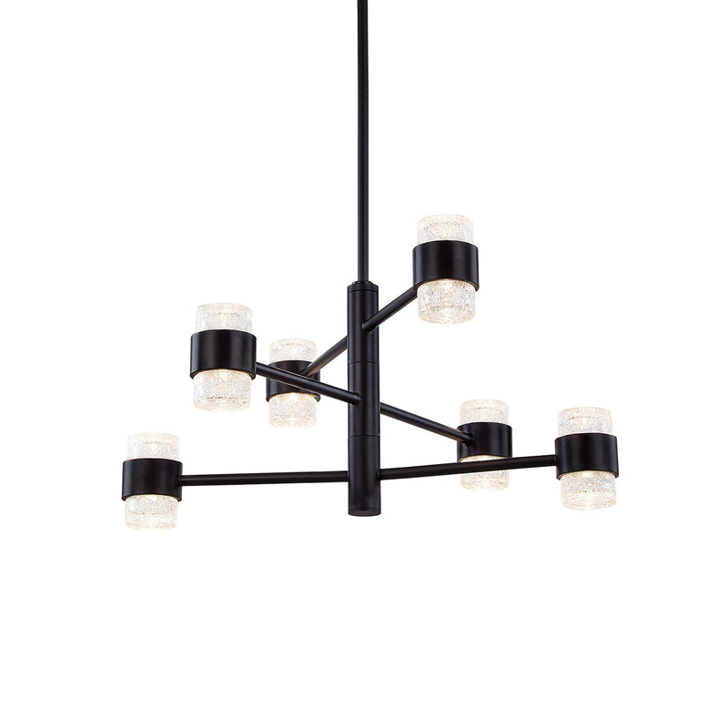 Kuzco Copenhagen 24in 36W LED Exterior Pendant | Black Clear Molded Glass | Covered Patios & Entryways | 11.75 x 24 in | Model EP48224-BK