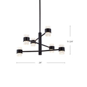 Kuzco Copenhagen 24in 36W LED Exterior Pendant | Black Clear Molded Glass | Covered Patios & Entryways | 11.75 x 24 in | Model EP48224-BK