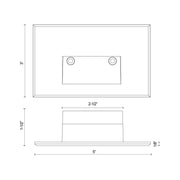 Kuzco Sonic 3in 1-Light Outdoor Sconce | Brushed Nickel Aluminum and Clear Glass | Outdoor Step & Courtyard Light | 5 x 3 x 1.5 in | Model ER3003-BN