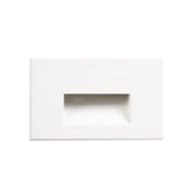 Kuzco Sonic 3in 1-Light Step Light | Modern White Aluminum and Clear Glass | Outdoor Step & Hallway Accent | 5 x 3 x 1.5 in | Model ER3003-WH-12V