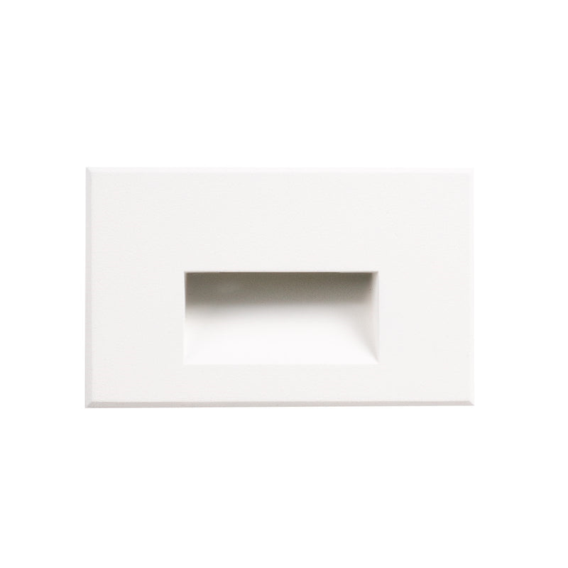 Kuzco Sonic 3in 1-Light Step Light | Modern White Aluminum and Clear Glass | Outdoor Step & Hallway Accent | 5 x 3 x 1.5 in | Model ER3003-WH-12V
