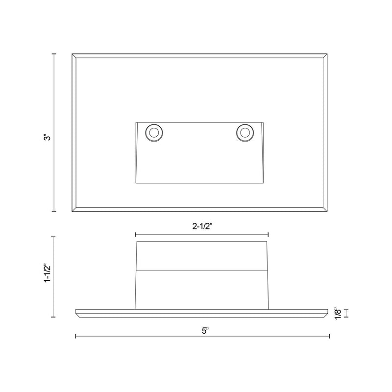 Kuzco Sonic 3in 1-Light Step Light | Modern White Aluminum and Clear Glass | Outdoor Step & Hallway Accent | 5 x 3 x 1.5 in | Model ER3003-WH-12V