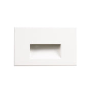Kuzco Sonic 3in LED Exterior Wall/Step Light | Modern White Die-Cast Aluminum and Clear Glass | Outdoor Step & Pathway | Model ER3003-WH