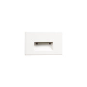Kuzco Sonic 3in LED Exterior Wall/Step Light | Modern White Die-Cast Aluminum and Clear Glass | Outdoor Step & Pathway | Model ER3003-WH