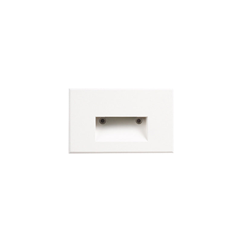 Kuzco Sonic 3in LED Exterior Wall/Step Light | Modern White Die-Cast Aluminum and Clear Glass | Outdoor Step & Pathway | Model ER3003-WH