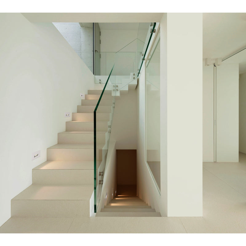 Kuzco Sonic 3in LED Exterior Wall/Step Light | Modern White Die-Cast Aluminum and Clear Glass | Outdoor Step & Pathway | Model ER3003-WH
