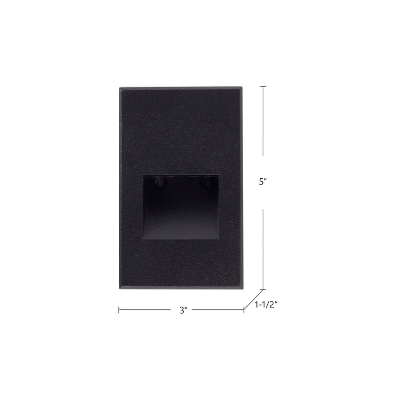 Kuzco Sonic 5in 1-Light Step Light | Gray Aluminum and Clear Glass | Outdoor Step & Hallway Accent | 3 x 5 x 1.5 in | Model ER3005-GY-12V
