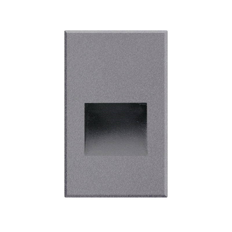 Kuzco Sonic 5in 1-Light Outdoor Wall Sconce | Modern Gray Aluminum and Clear Glass | Step & Patio | 3 x 5 in, Wet Rated | Model ER3005-GY