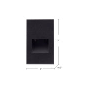 Kuzco Sonic 5in 1-Light Outdoor Wall Sconce | Modern Gray Aluminum and Clear Glass | Step & Patio | 3 x 5 in, Wet Rated | Model ER3005-GY