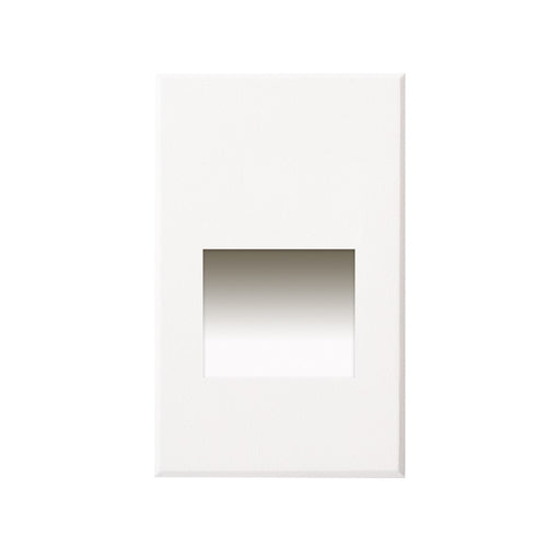 Kuzco Sonic 5in LED Outdoor Step Light | Recessed White Aluminum and Clear Glass | Stairway & Hallway Accent Light | 250lm | Model ER3005-WH-12V
