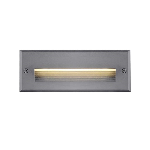 Kuzco Newport 10in LED Exterior Wall/Step Light | Gray Aluminum and Frosted Glass | Outdoor Stairs & Wet Locations | 600lm 3000K | Model ER72410-GY