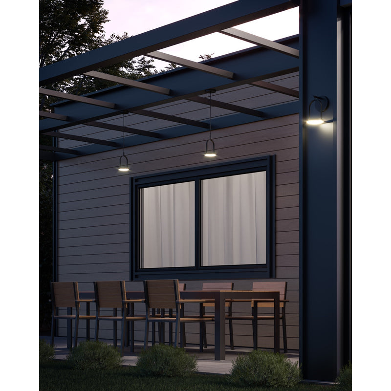 Kuzco Trek 5in LED Exterior Wall Sconce | Modern Black Aluminum and Frosted Acrylic | Covered Patio & Entryway Outdoor Light | Model EW17805-BK